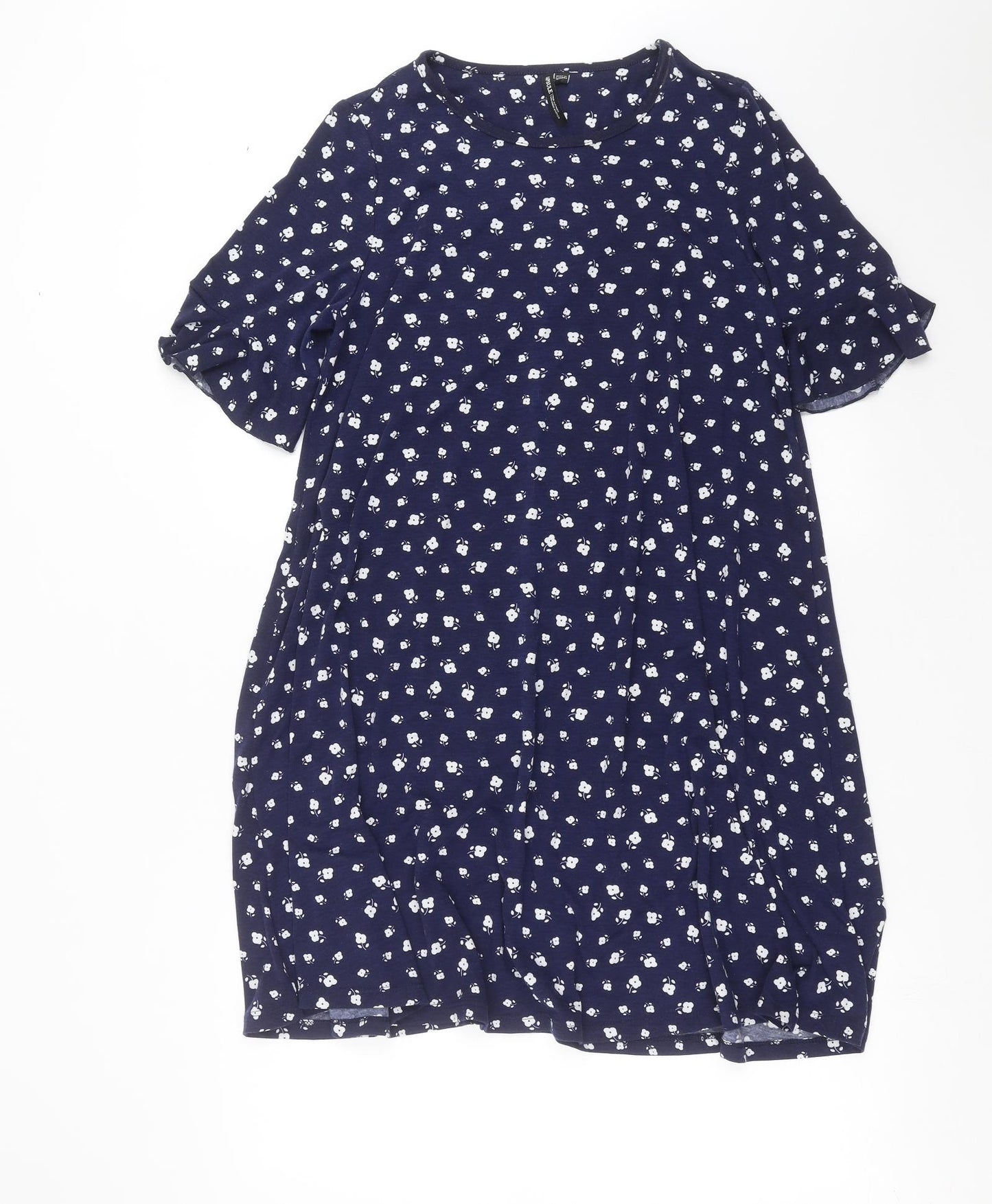 CAPSULE Womens Blue Floral  T-Shirt Dress  Size 12