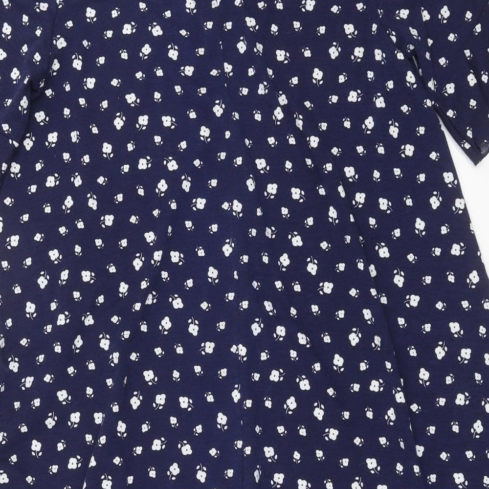 CAPSULE Womens Blue Floral  T-Shirt Dress  Size 12