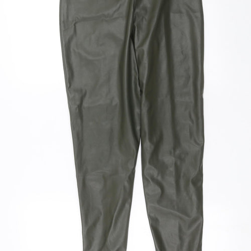 PRETTYLITTLETHING Womens Green   Trousers  Size 10 L32 in