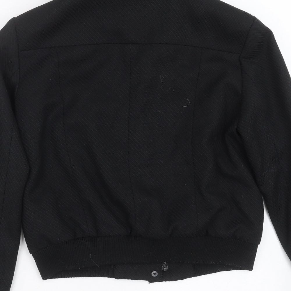 Warehouse Womens Black Striped  Jacket Coat Size 12