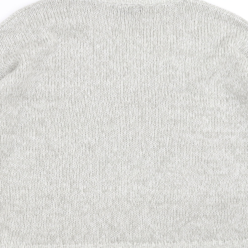 New Look Womens Grey  Knit Pullover Jumper Size M