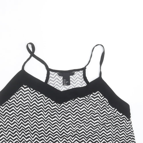 H&M Womens Black Geometric  Camisole Blouse Size S