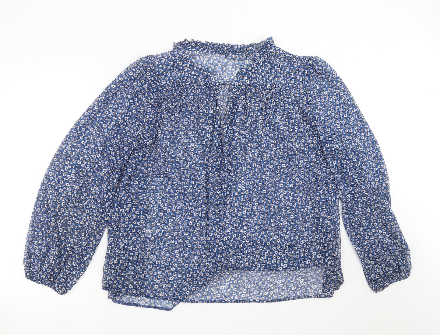 George Womens Blue Floral  Basic Blouse Size 20