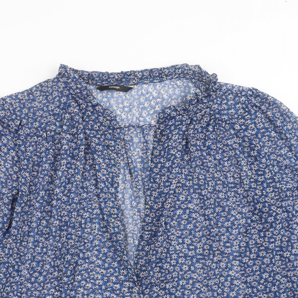 George Womens Blue Floral  Basic Blouse Size 20