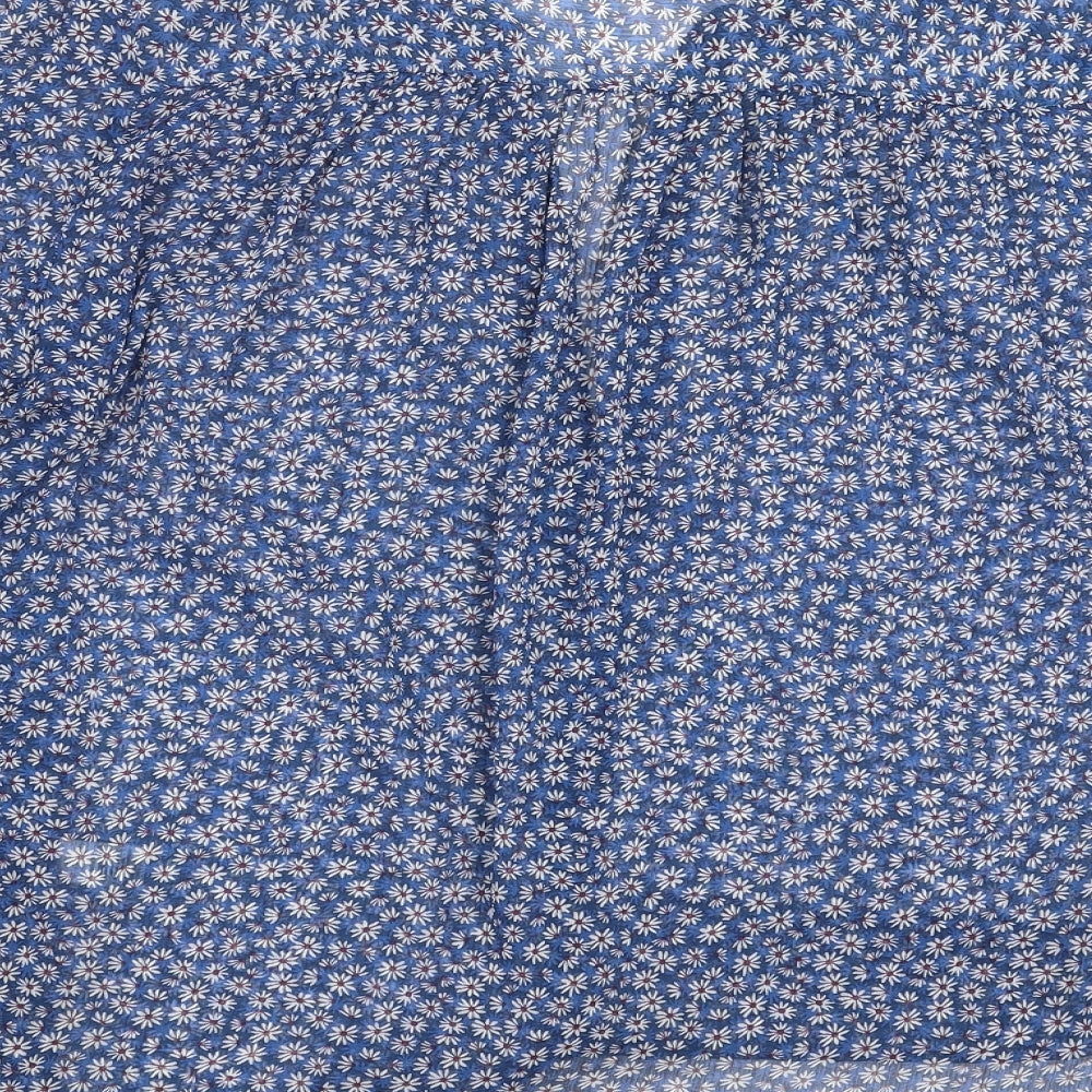 George Womens Blue Floral  Basic Blouse Size 20