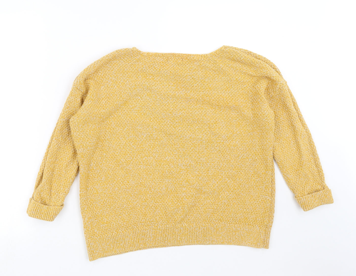 Fat Face Womens Yellow  Knit Pullover Jumper Size 16