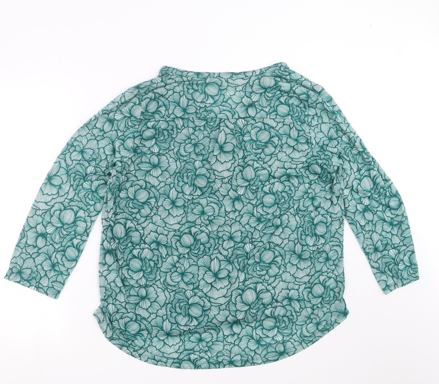 H&M Womens Green Floral  Basic Blouse Size XL