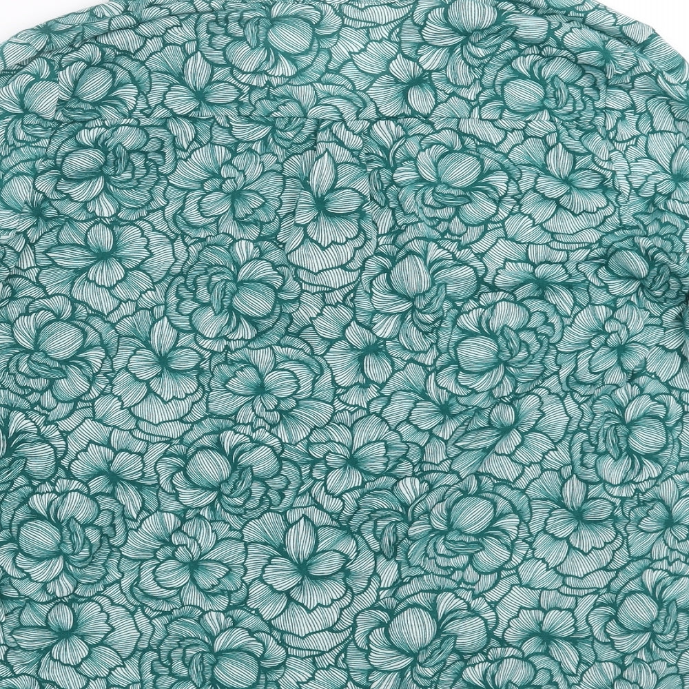 H&M Womens Green Floral  Basic Blouse Size XL