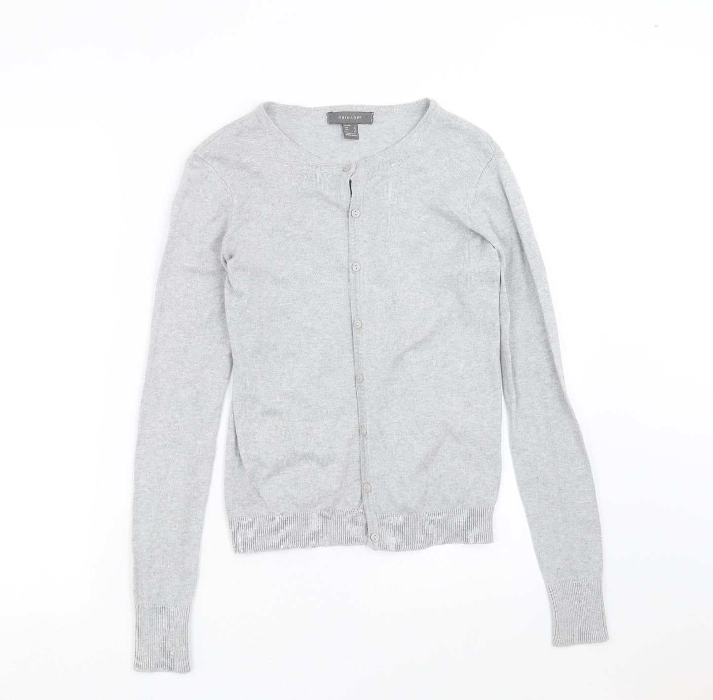 Primark Womens Grey  Knit Cardigan Jumper Size 8