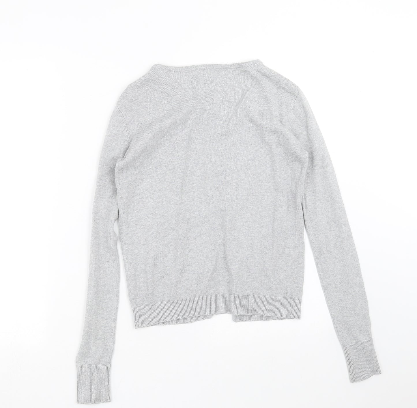 Primark Womens Grey  Knit Cardigan Jumper Size 8