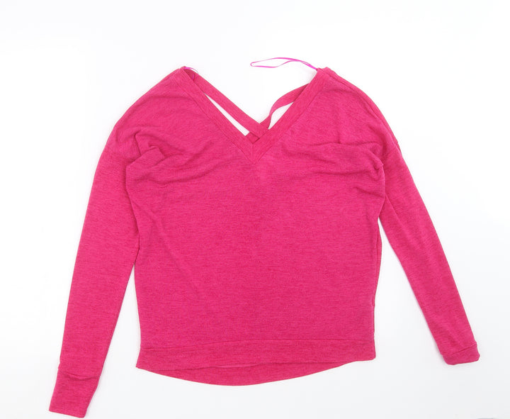 River Island Womens Pink Knit Pullover Jumper Size 6