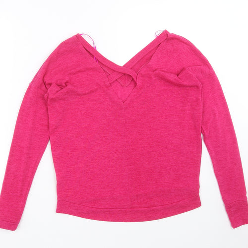 River Island Womens Pink  Knit Pullover Jumper Size 6