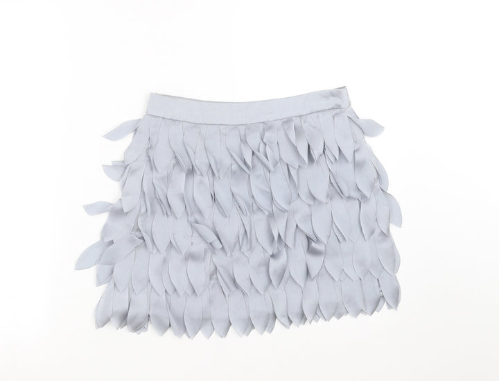 RAVI FAMOUS Womens Grey Mini Skirt Size M