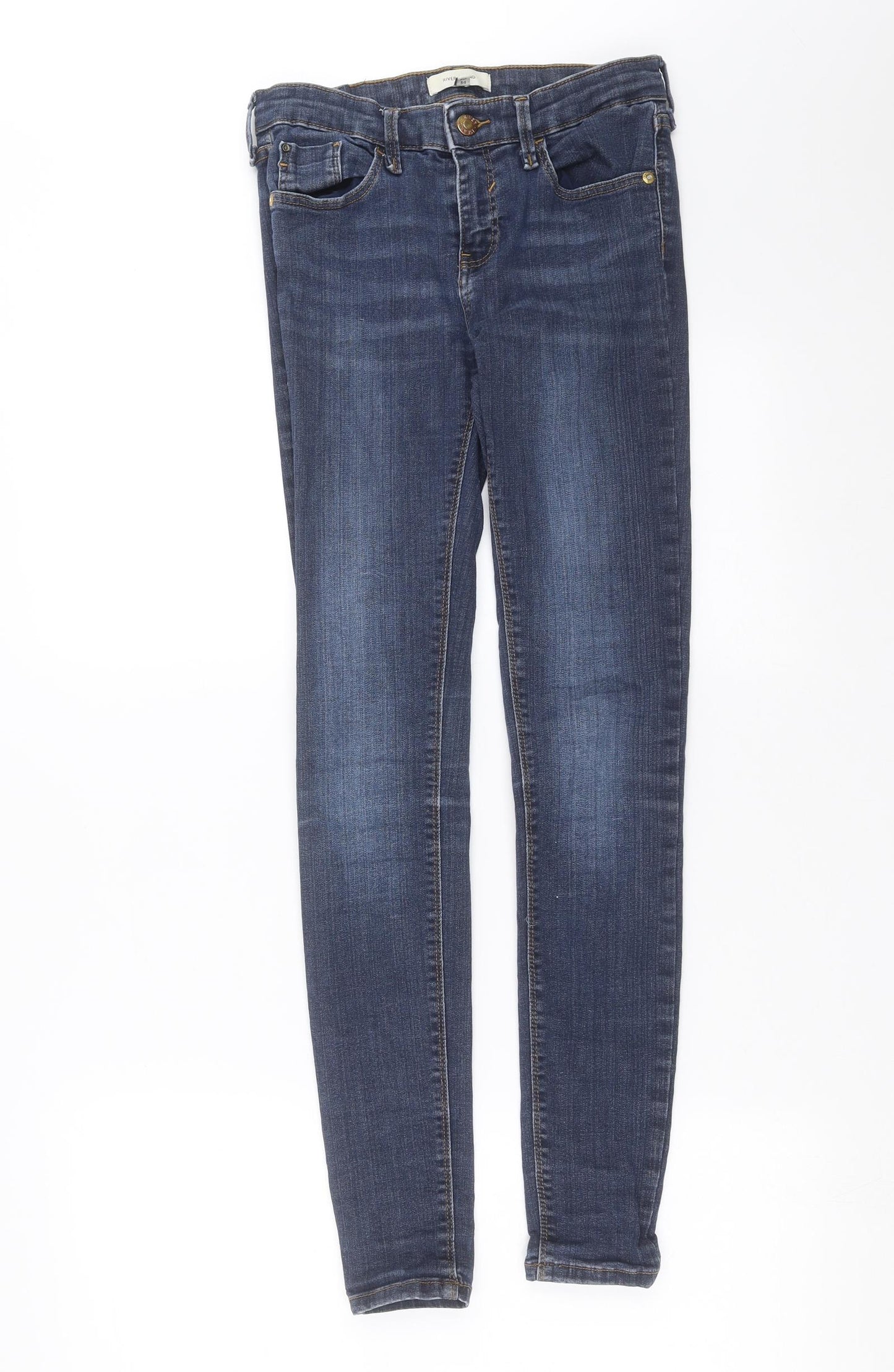 River Island Womens Blue  Denim Skinny Jeans Size 8 L28 in