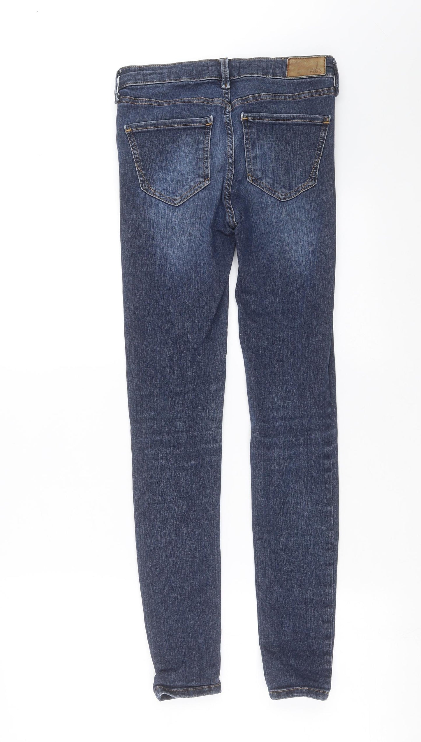 River Island Womens Blue  Denim Skinny Jeans Size 8 L28 in