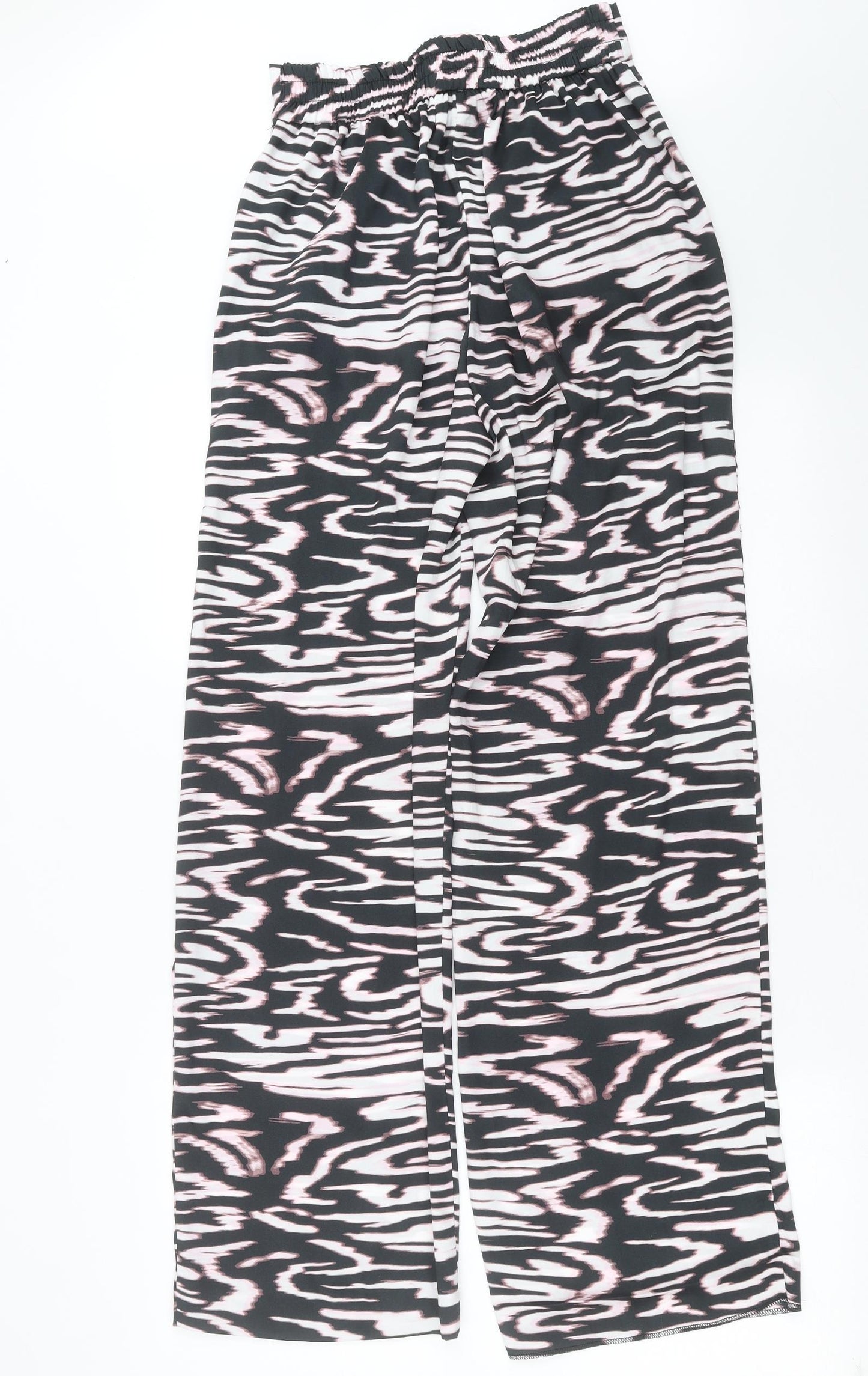 River Island Womens Black Animal Print  Trousers  Size 8 L31 in