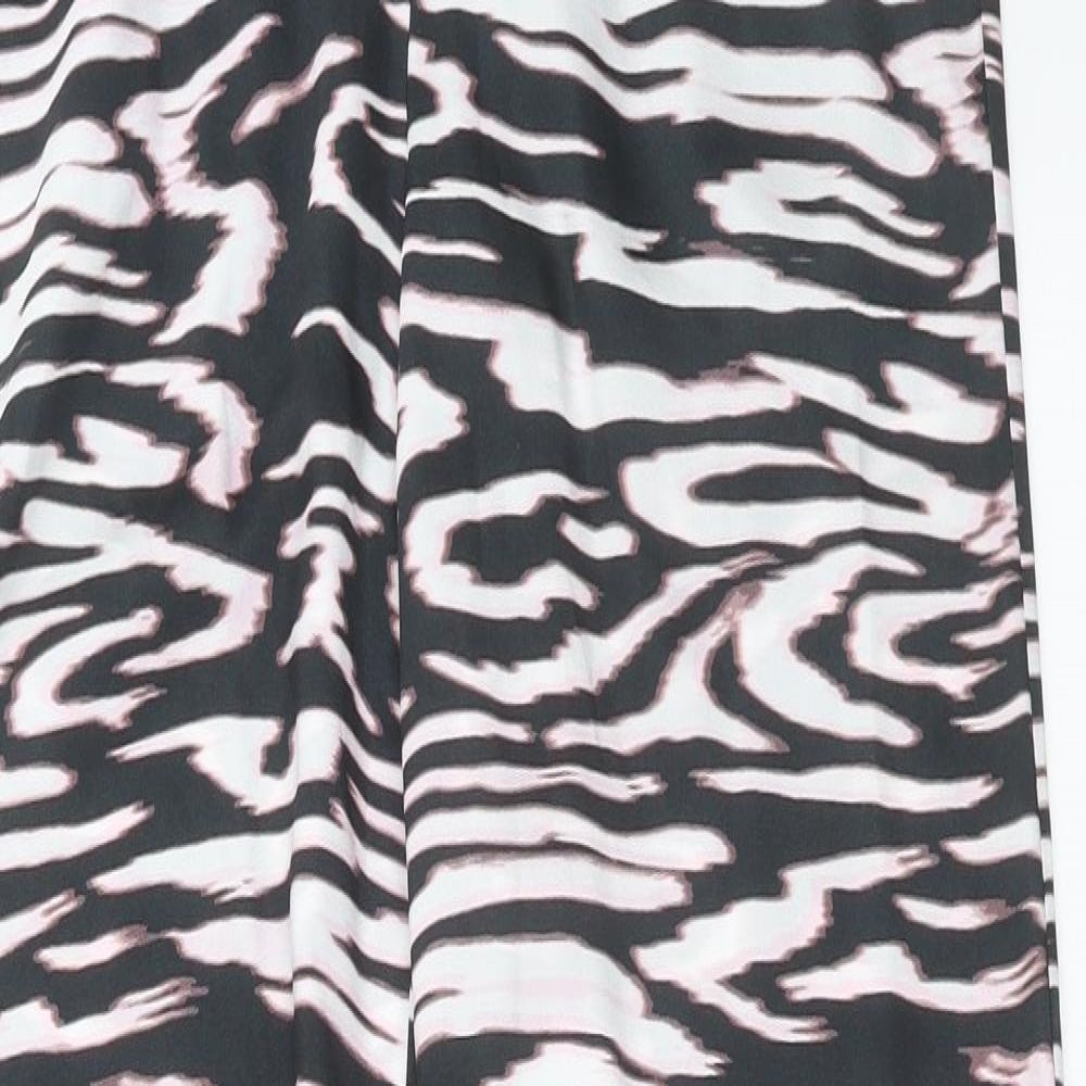 River Island Womens Black Animal Print  Trousers  Size 8 L31 in