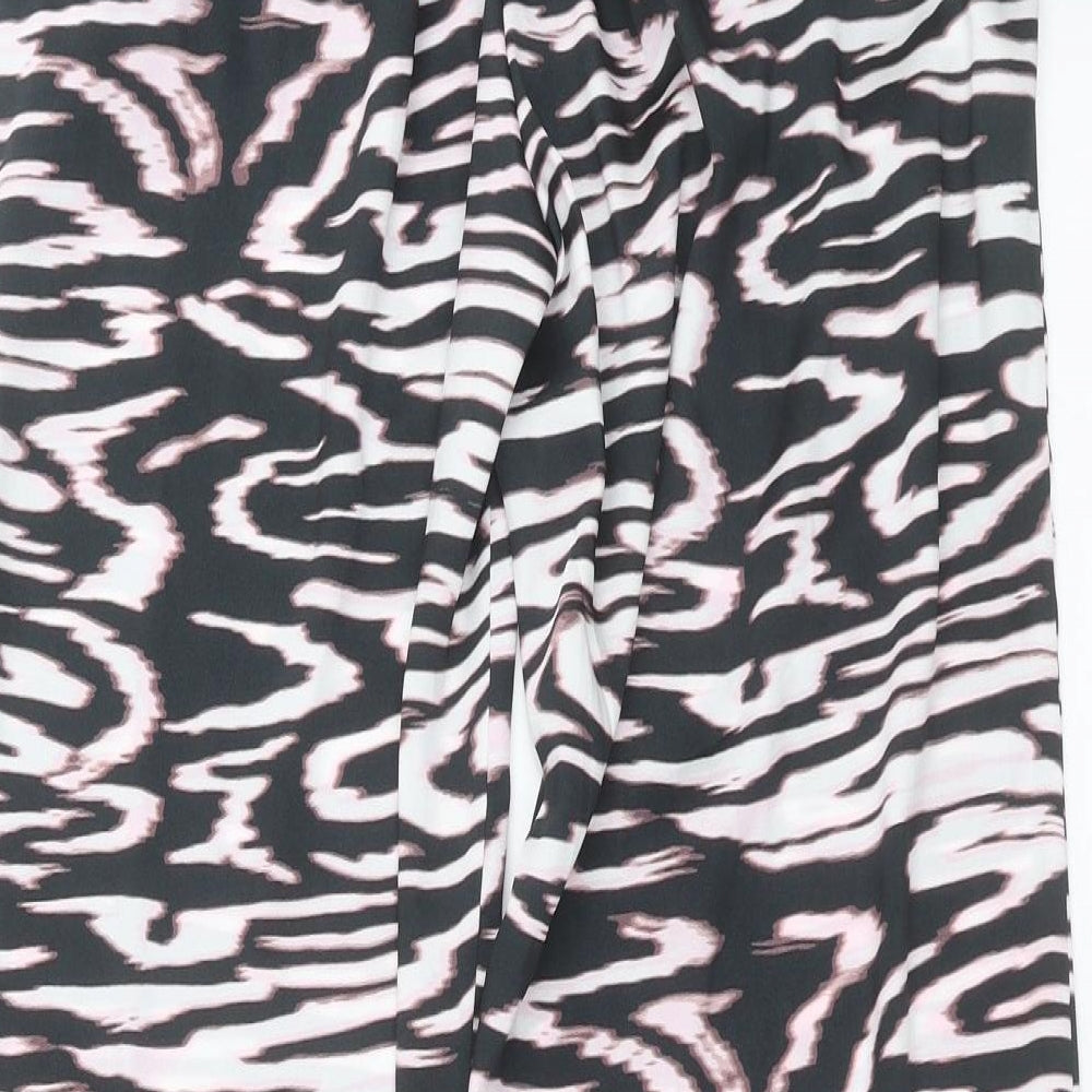 River Island Womens Black Animal Print  Trousers  Size 8 L31 in
