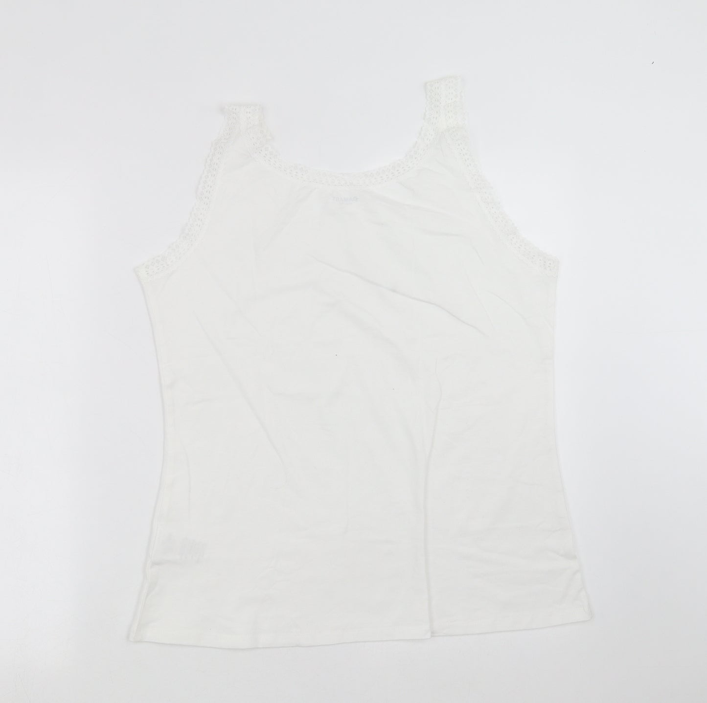 Damart Womens White   Basic T-Shirt Size 18