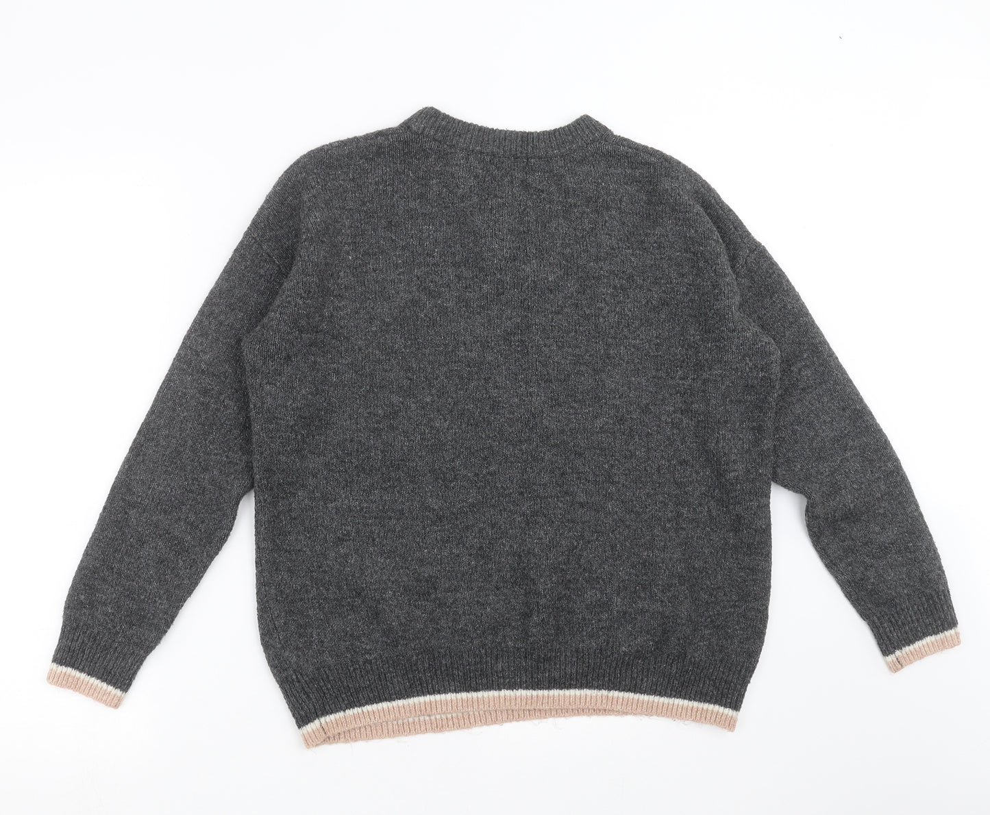 F&F Womens Grey  Knit Pullover Jumper Size 10  - star