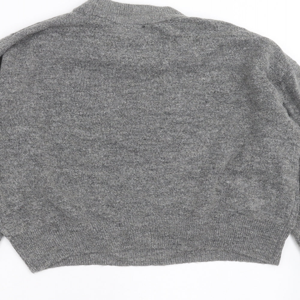 H&M Womens Grey  Knit Pullover Jumper Size S  - sequins