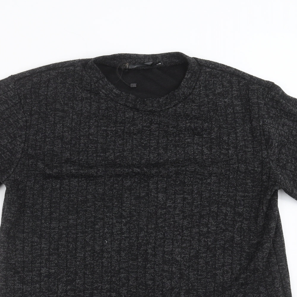 Missguided Womens Grey Striped Knit Pullover Jumper Size S