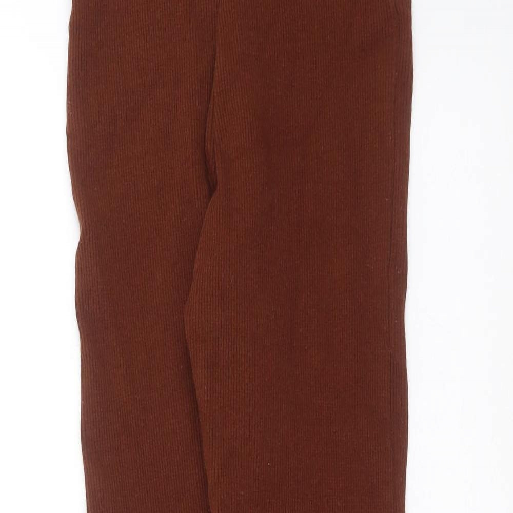 PRETTYLITTLETHING Womens Brown    Leggings Size S L29 in
