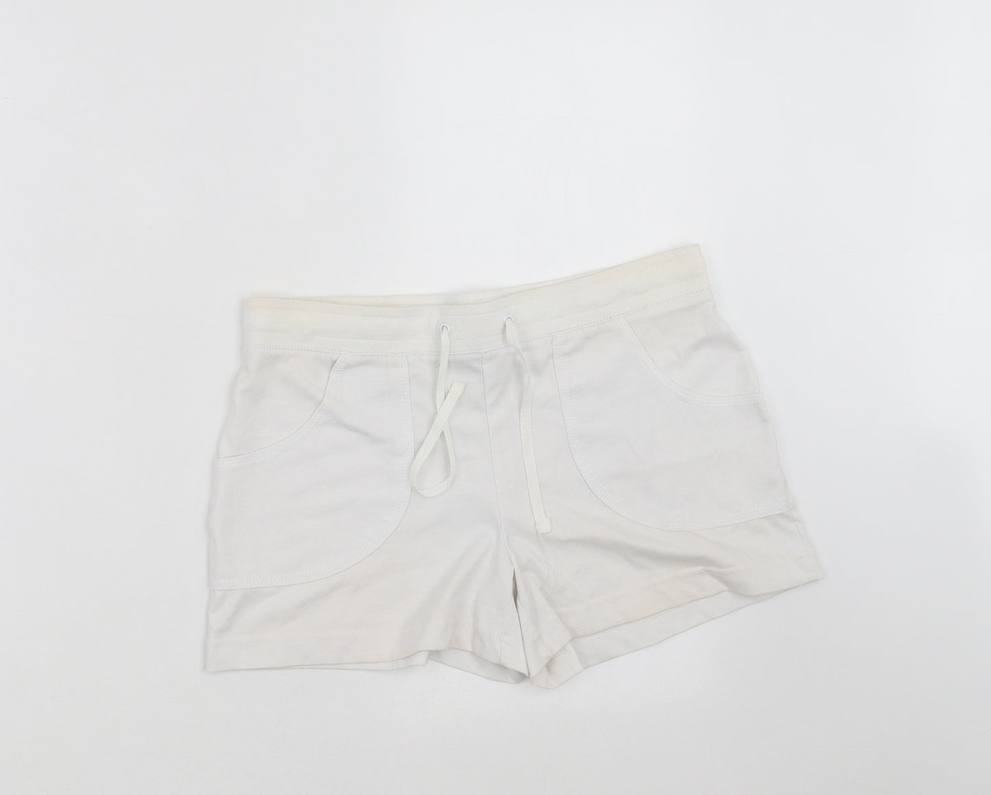 Papaya Womens White   Hot Pants Shorts Size 10