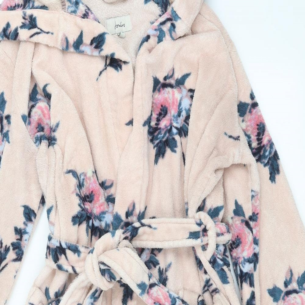 Joules Womens Pink Floral  Top Robe Size S