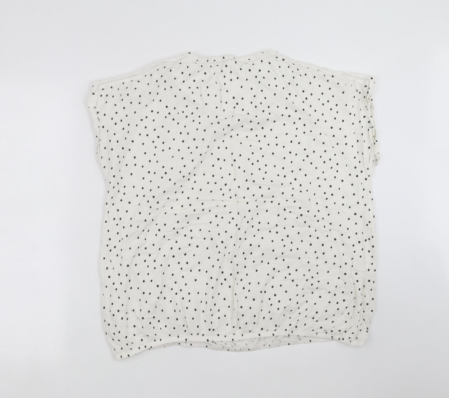 NEXT Womens White Polka Dot  Basic T-Shirt Size 22