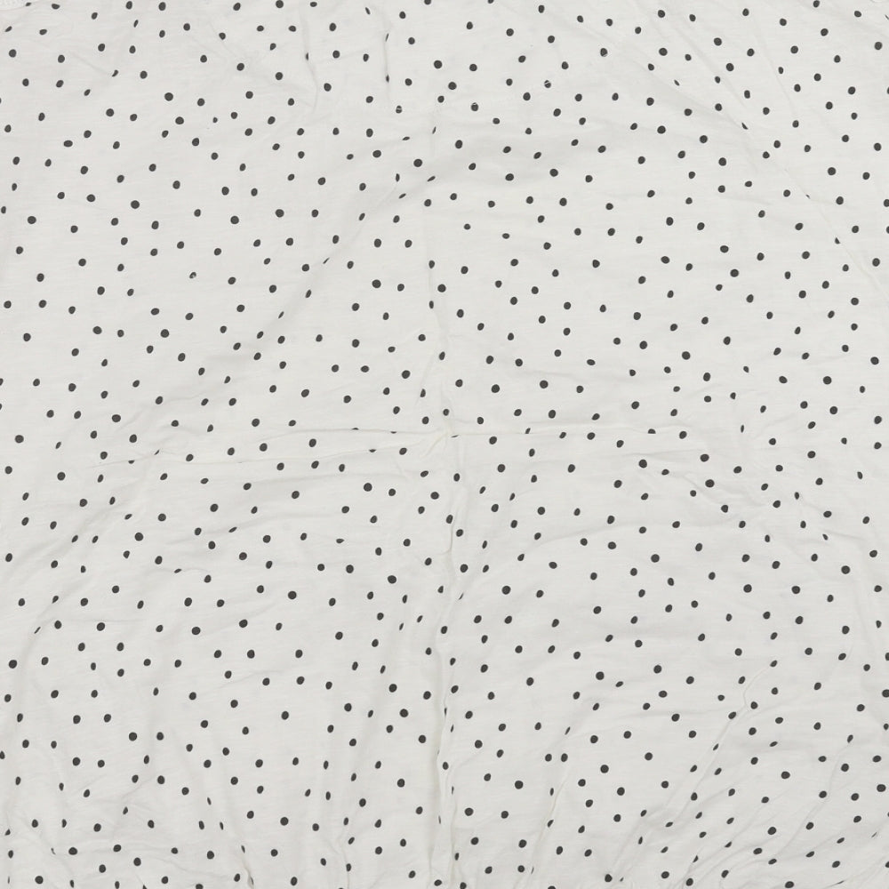NEXT Womens White Polka Dot  Basic T-Shirt Size 22