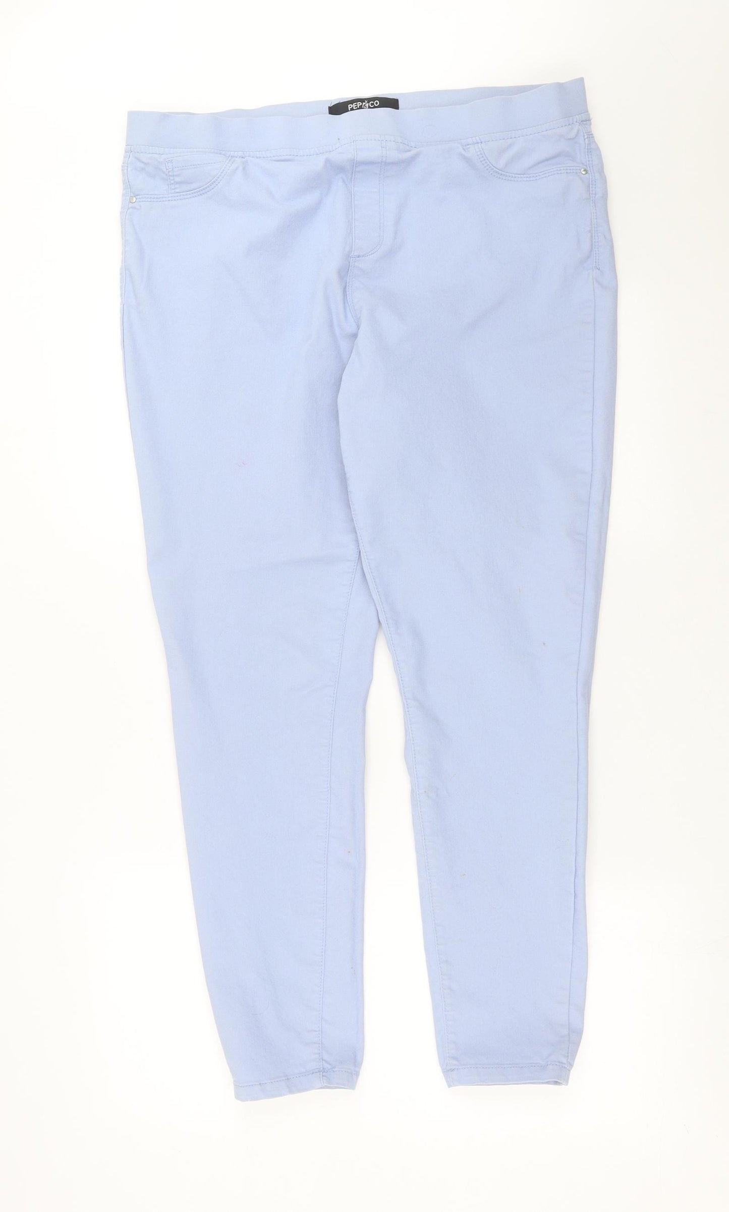 PEP&CO Womens Blue  Denim Jegging Jeans Size 18 L28 in