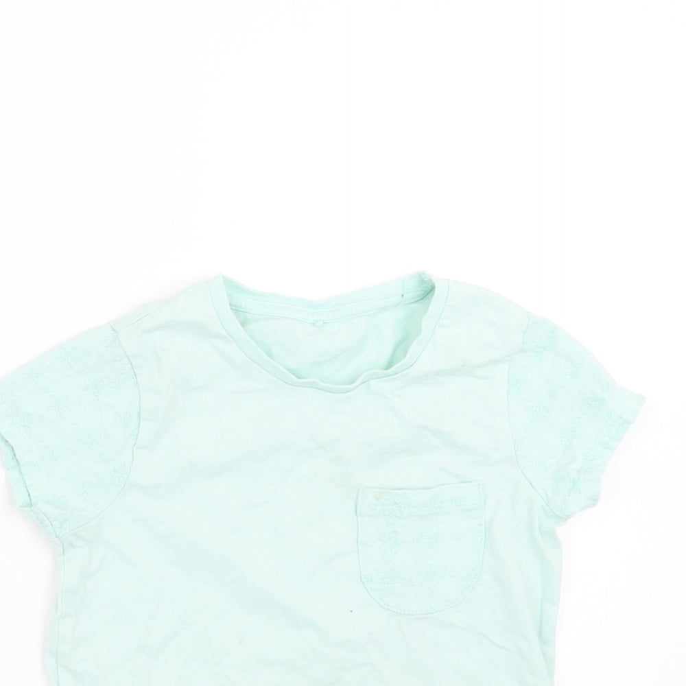 George Girls Green   Basic T-Shirt Size 5-6 Years