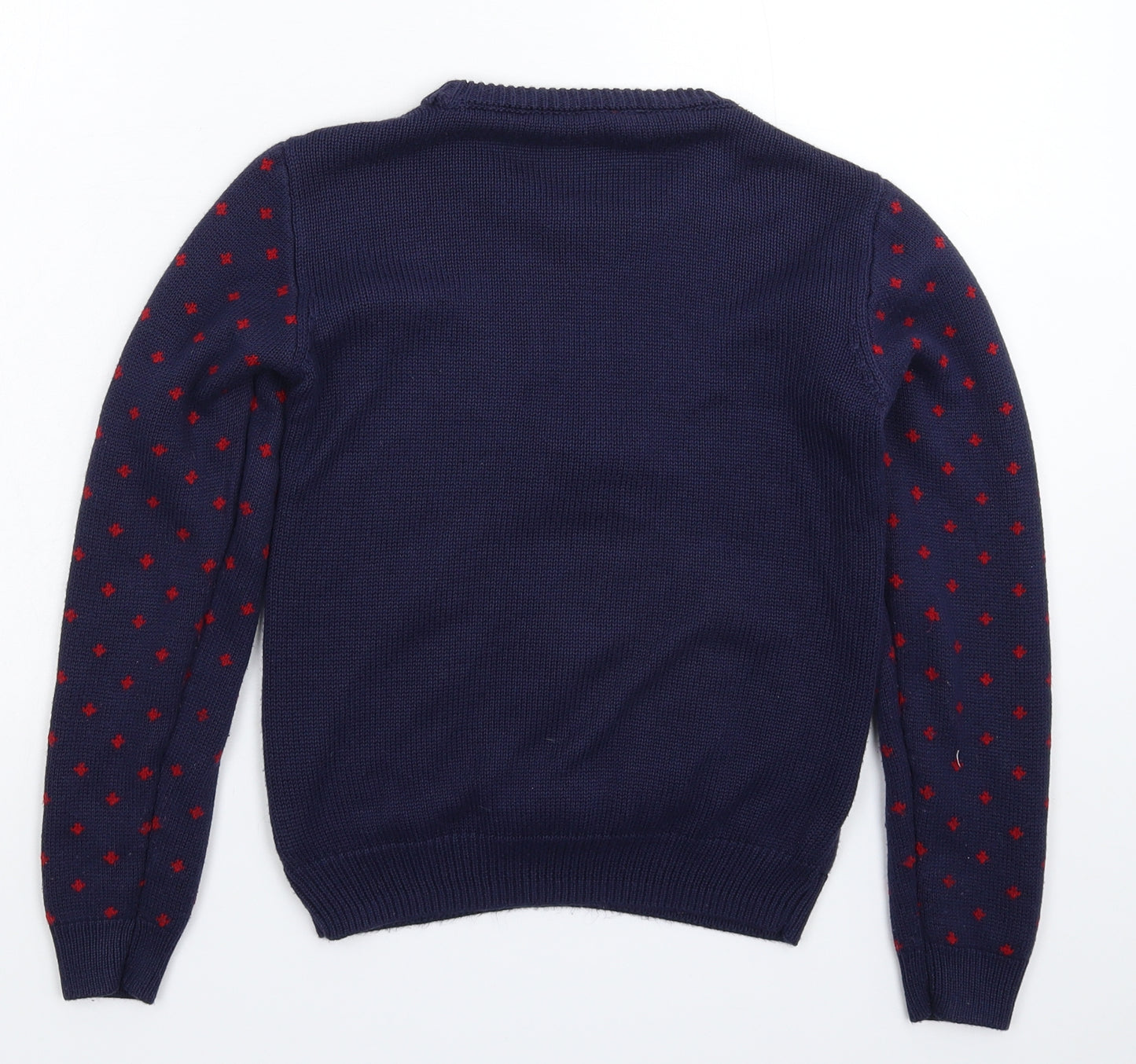 Nutmeg Boys Blue  Knit Pullover Jumper Size 9-10 Years