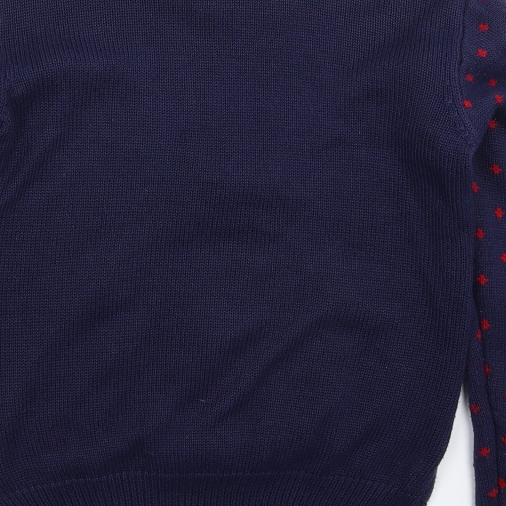 Nutmeg Boys Blue  Knit Pullover Jumper Size 9-10 Years