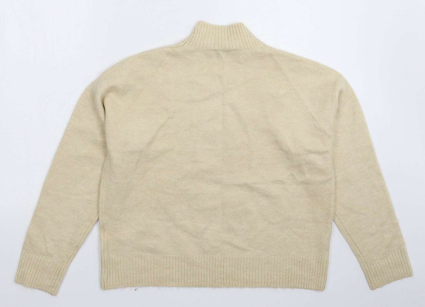 New Look Womens Beige  Knit Pullover Jumper Size M