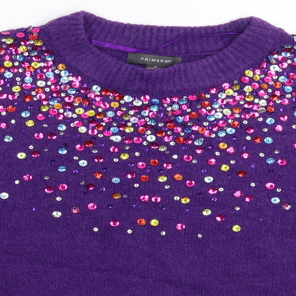Primark Womens Purple  Knit Pullover Jumper Size 14