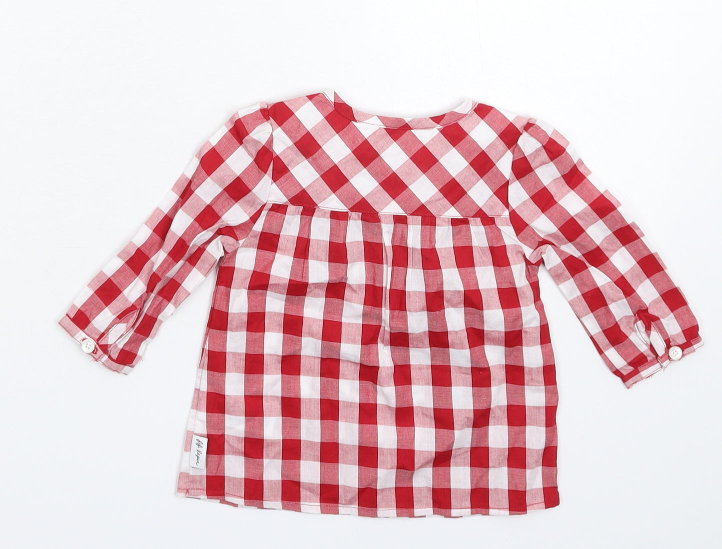mamas & papas Baby Red Check  Basic Button-Up Size 3-6 Months