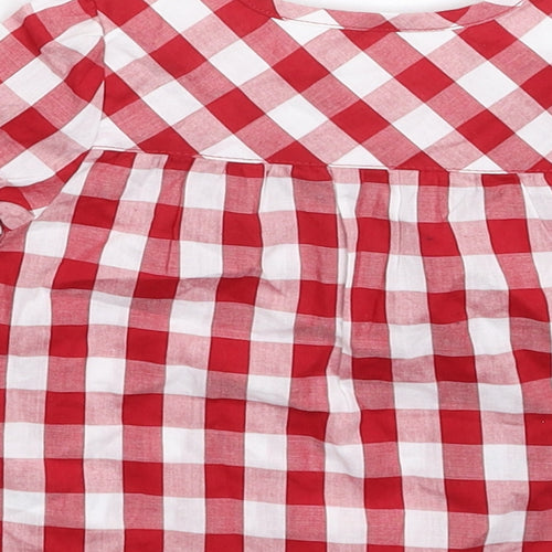 mamas & papas Baby Red Check  Basic Button-Up Size 3-6 Months