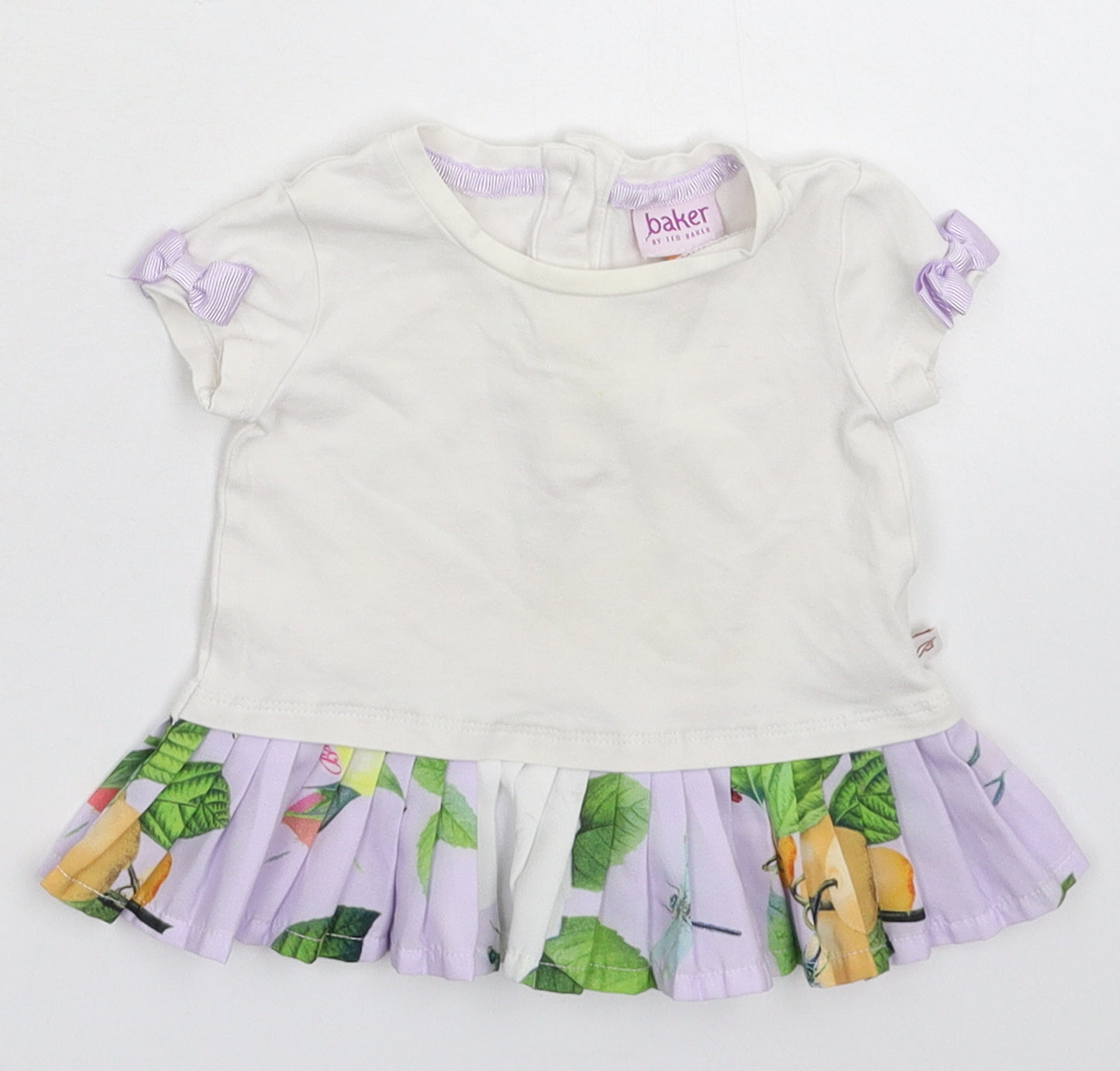 Ted Baker Girls White   Basic T-Shirt Size 3-6 Months