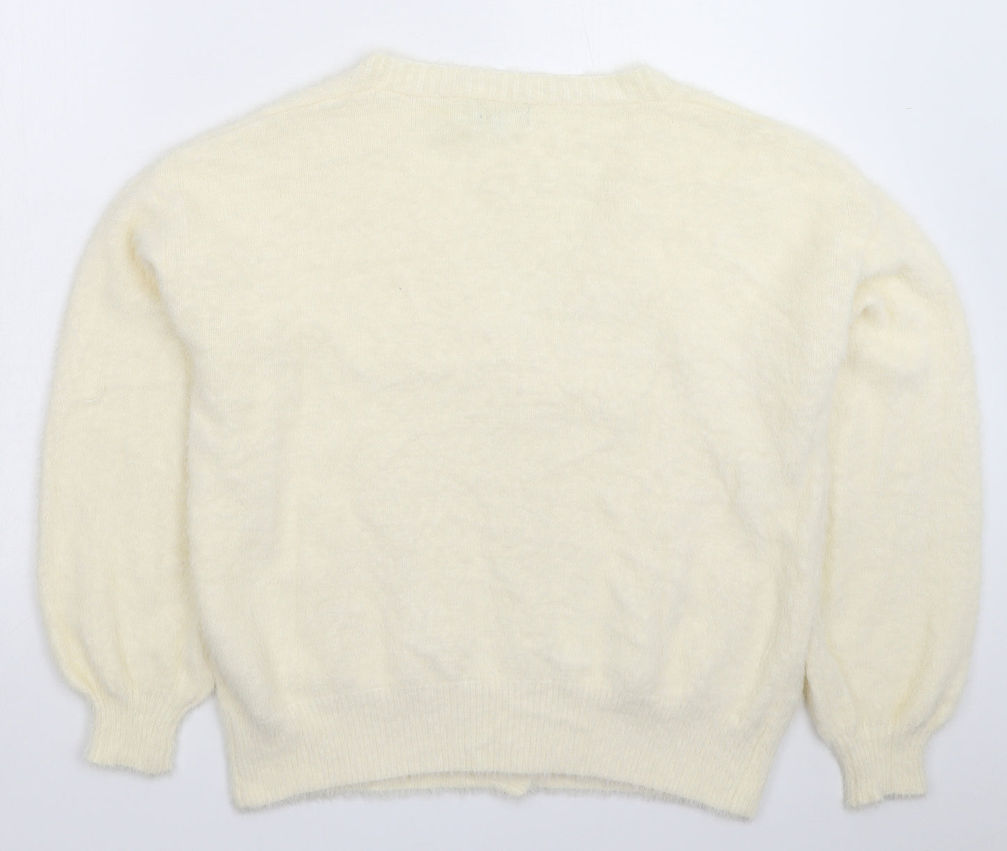 PRETTYLITTLETHING Womens Beige  Knit Cardigan Jumper Size M