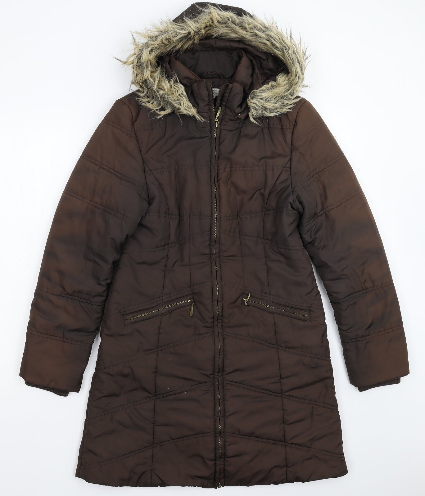 Kaliko Womens Grey   Parka Coat Size 12