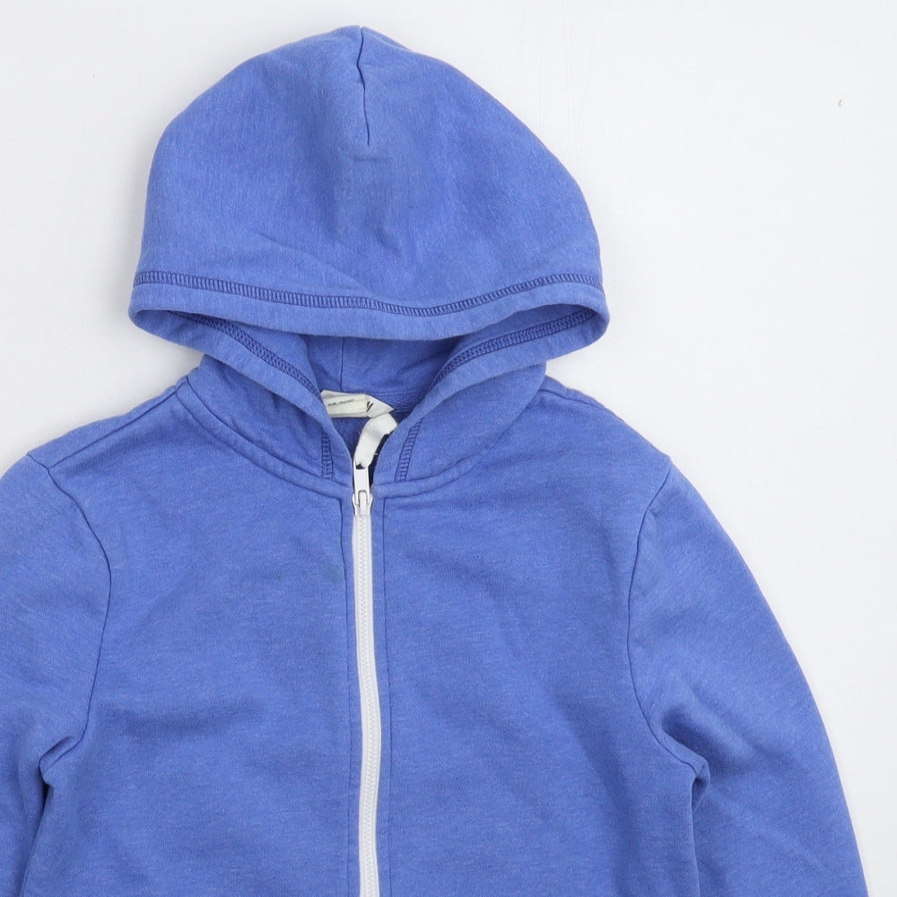 H&M Boys Blue   Full Zip Hoodie Size 9-10 Years