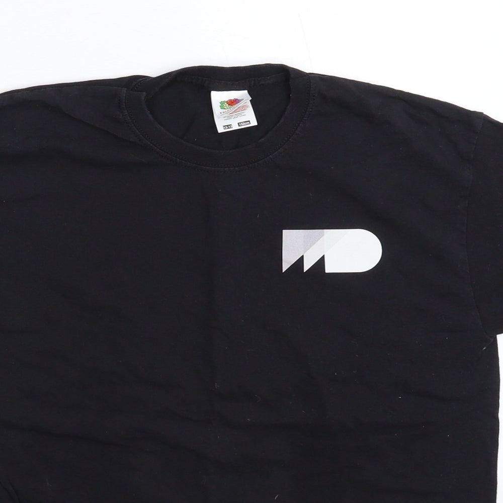 Fruit of the Loom Boys Black   Basic T-Shirt Size 12-13 Years