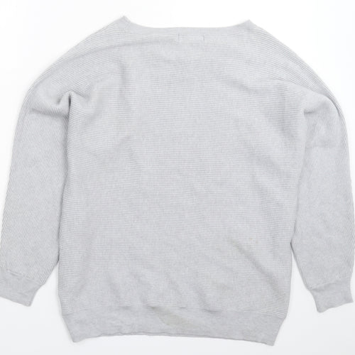F&F Womens Grey  Knit Pullover Jumper Size 12