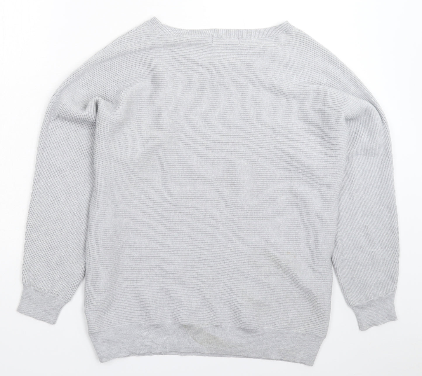 F&F Womens Grey  Knit Pullover Jumper Size 12