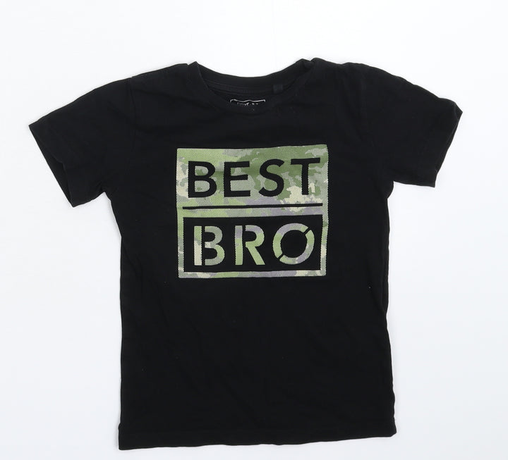 NEXT Boys Black Basic T-Shirt Size 5 Years