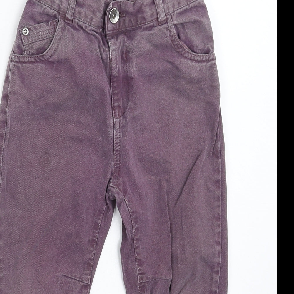 George Boys Purple  Denim Straight Jeans Size 4-5 Years