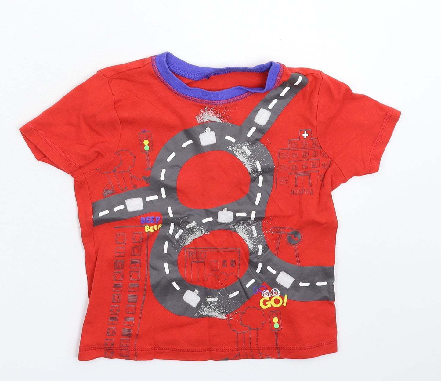 George Boys Red   Basic T-Shirt Size 4-5 Years