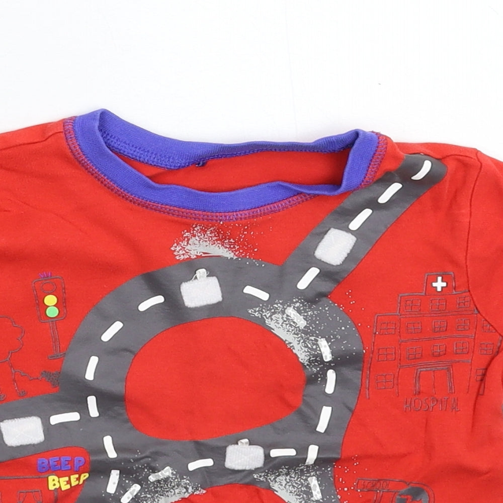 George Boys Red   Basic T-Shirt Size 4-5 Years